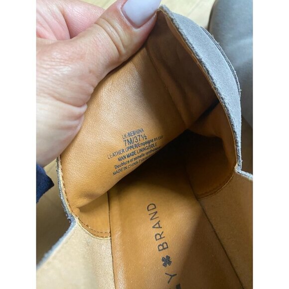 LUCKY Brand "Bebhina" waterproof Bootie Women Size 7 NEW block heel gray - Picture 5 of 8